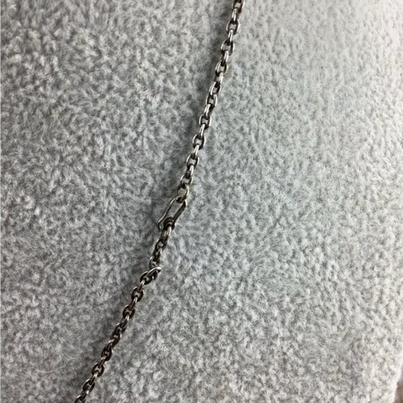 Vintage Sterling Silver Aztec Calendar Pendant Necklace unisex - Picture 5 of 5